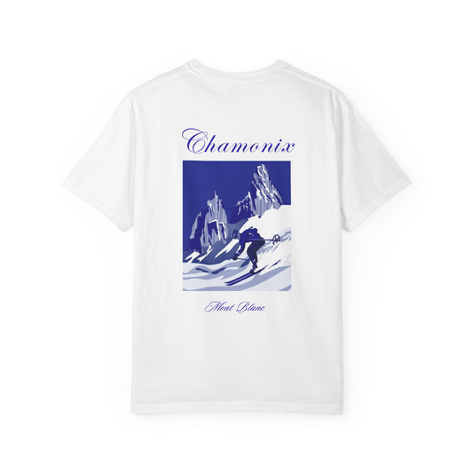 Chamonix Ski Scene T-shirt | Mountain Skiing Graphic
